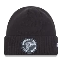 Atlanta Falcons New Era 2022 Inspire Change  Cuffed Knit Hat - Black