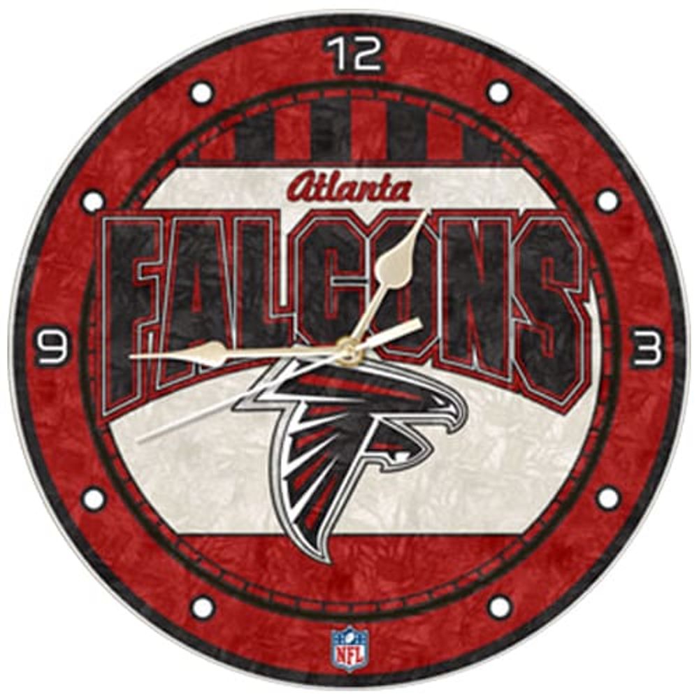 Atlanta Falcons 12'' Art-Glass Wall Clock