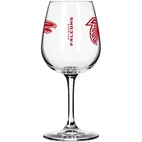 Verre à vin sur pied de 12 oz des Falcons d'Atlanta pour le jour du match