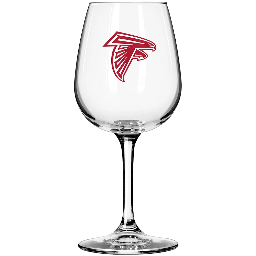 Verre à vin sur pied de 12 oz des Falcons d'Atlanta pour le jour du match