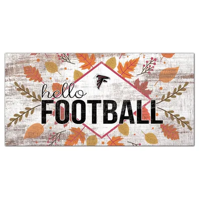 Atlanta Falcons 6'' x 12'' Hello Football Wall Art