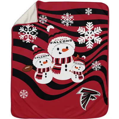Atlanta Falcons 60'' x 70'' Snowman Sherpa Holiday Throw Blanket
