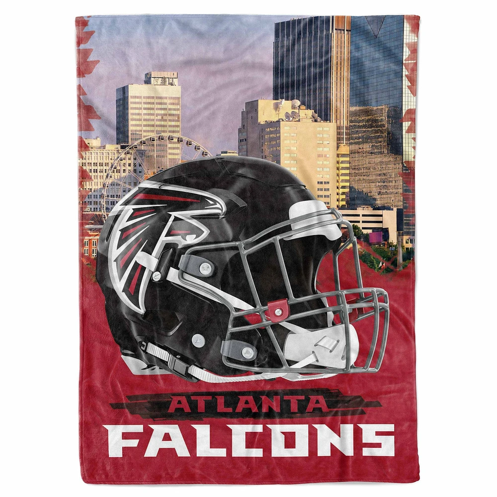 Couverture de croquis de ville 66" x 90" des Falcons d'Atlanta