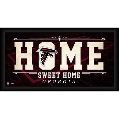 Atlanta Falcons vs. Carolina Panthers Framed 10 x 20 House Divided  Football Collage