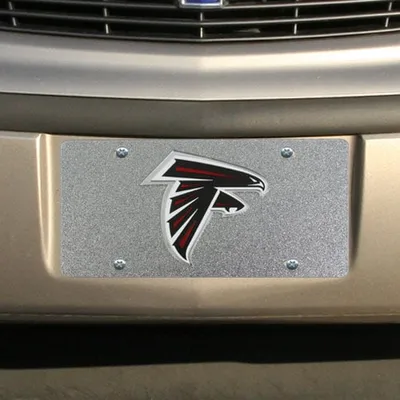 Atlanta Falcons Glitter License Plate - Silver