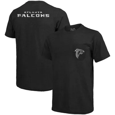 Atlanta Falcons Majestic Threads Tri-Blend Pocket T-Shirt - Black