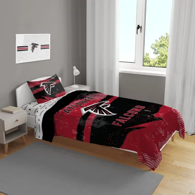 Atlanta Falcons Slanted Stripe 4-Piece Twin Bed Set
