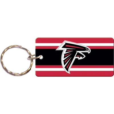 Atlanta Falcons Super Stripe Printed Acrylic Team Color Logo Keychain