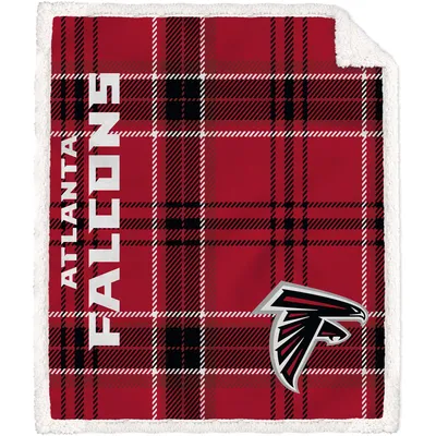 Atlanta Falcons Team 50'' x 60'' Plaid Ultra Fleece Sherpa Throw Blanket