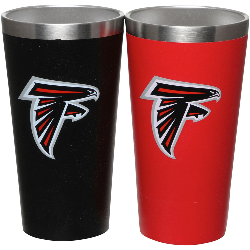 Atlanta Falcons Team Color 2-Pack 16oz. Pint Glass Set