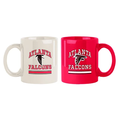 Lot de deux tasses colorées de 15 oz des Falcons d'Atlanta