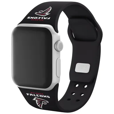 Atlanta Falcons Silicone Apple Watch Band - Black