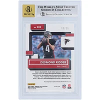 Desmond Ridder Atlanta Falcons Autographed 2022 Panini Donruss Optic Gold Prizm #202 #1/10 BGS Authenticated 9/10 Rookie Card - 9.5,9.5,10,8.5 Subgrades