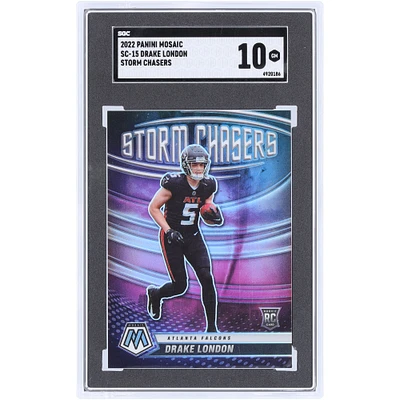 Drake London Atlanta Falcons 2022 Panini Mosaic Storm Chasers #SC-15 SGC authentifié 10 cartes de recrue