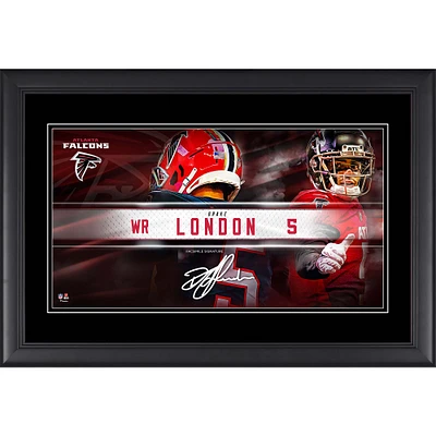Collage de plaques signalétiques encadrées Drake London Atlanta Falcons 10" x 18"