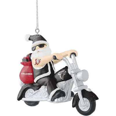 Atlanta Falcons FOCO Santa on a Motorcycle Ornament