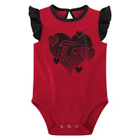 Lot de 2 bodys Atlanta Falcons Spread the Love pour nouveau-nés et bébés rouges/noirs