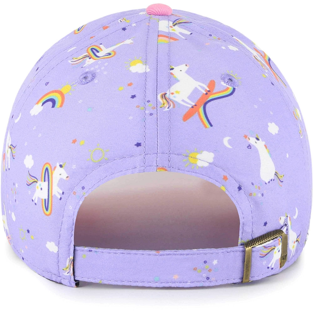 Girls Preschool '47 Lavender Atlanta Falcons Unicorn Clean Up Adjustable Hat