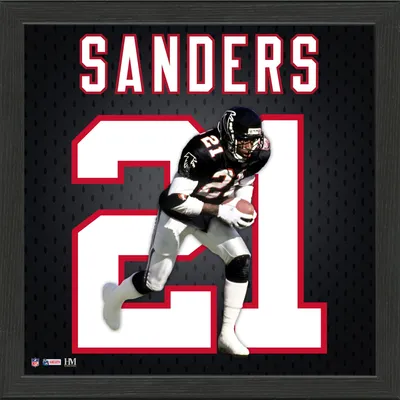 Framed Deion Sanders Atlanta Falcons Autographed Mitchell & Ness White  Authentic Jersey with Prime Time Inscription