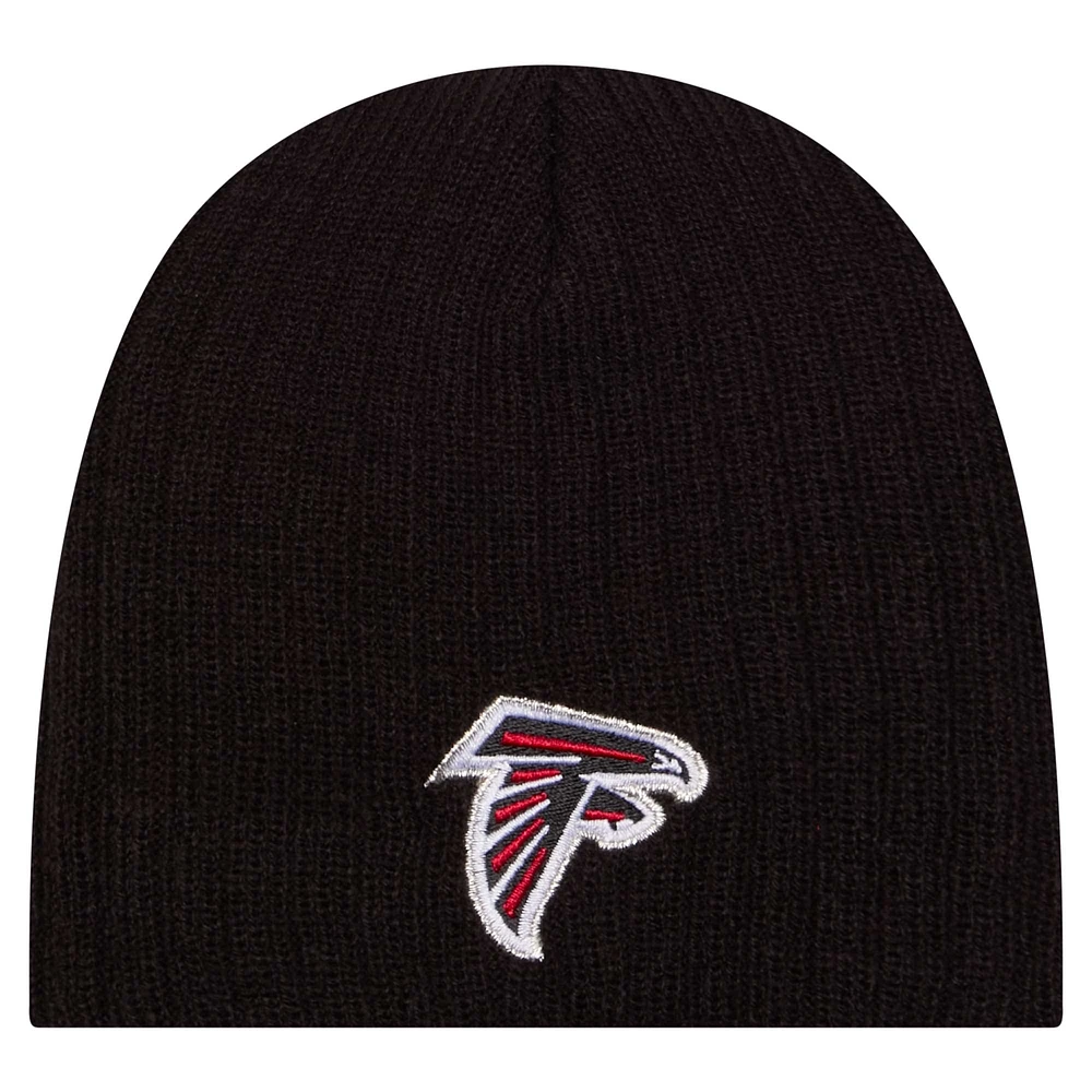 Mini bonnet tricoté noir Atlanta Falcons de New Era pour bébé