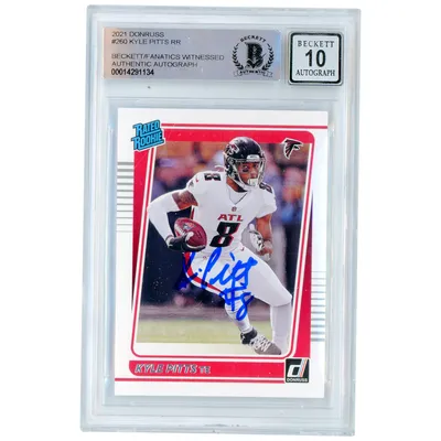 Kyle Pitts Atlanta Falcons Autographed 2021 Donruss Rated Rookies #260 Beckett Fanatics Witnessed Authenticated 10 Rookie Card