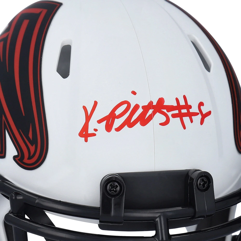 Kyle Pitts Atlanta Falcons Autographed Riddell Lunar Eclipse Alternate Speed Mini Helmet