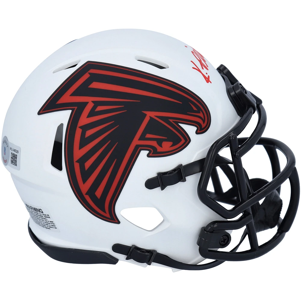 Kyle Pitts Atlanta Falcons Autographed Riddell Lunar Eclipse Alternate Speed Mini Helmet