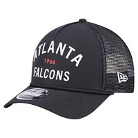 Casquette ajustable New Era noire Atlanta Falcons Active Minimalist M-Crown A-Frame 9FORTY pour homme