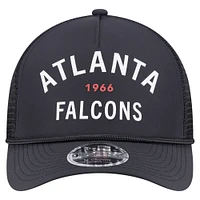 Casquette ajustable New Era noire Atlanta Falcons Active Minimalist M-Crown A-Frame 9FORTY pour homme