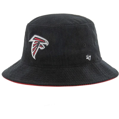 Chapeau bob en cordon épais noir Atlanta Falcons '47 pour hommes