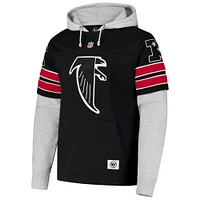 Sweat à capuche noir '47 Atlanta Falcons Throwback Double Header Blitz Cornerback pour homme