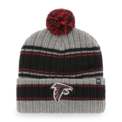 Bonnet en tricot à revers Rexford des Falcons d'Atlanta '47 Graphite pour homme avec pompon