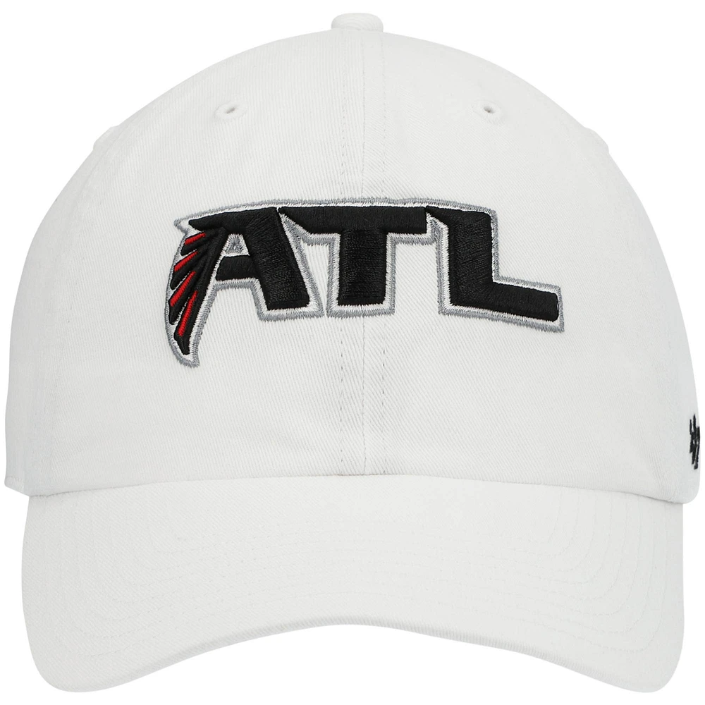 Men's '47 White Atlanta Falcons Clean Up Adjustable Hat