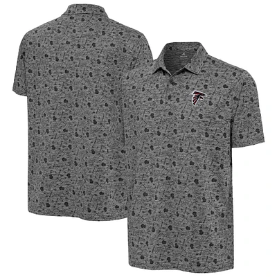 Polo Relentless Antigua Heather Black pour homme des Atlanta Falcons