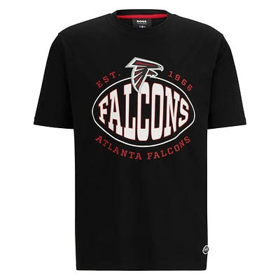 T-shirt noir BOSS X NFL pour homme Atlanta Falcons Trap