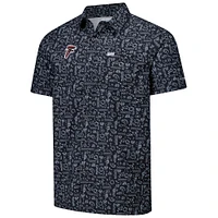 Chemise boutonnée noire Columbia PFG Atlanta Falcons Super Slack Tide Omni-Wick pour homme