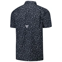 Chemise boutonnée noire Columbia PFG Atlanta Falcons Super Slack Tide Omni-Wick pour homme