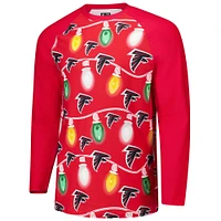 Ensemble t-shirt à manches longues et pantalon en tricot raglan Garland de Concepts Sport Red Atlanta Falcons pour hommes