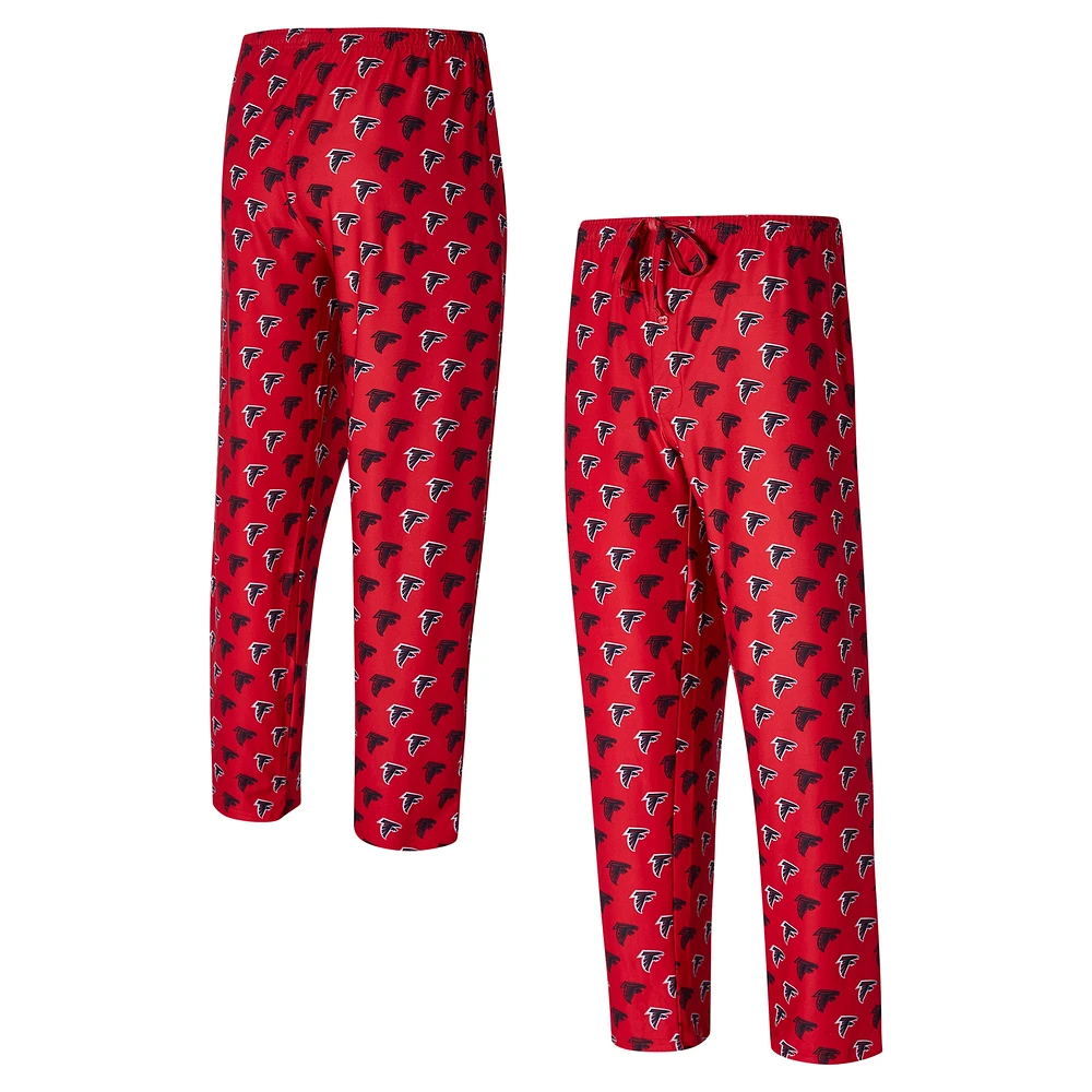 Pantalon en tricot rouge Record All Over de Concepts Sport pour hommes des Falcons d'Atlanta