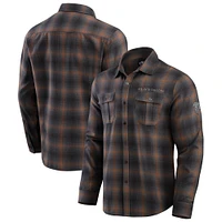 Chemise boutonnée à manches longues en flanelle classique pour homme de la collection Darius Rucker Fanatics, couleur tan, des Falcons d'Atlanta