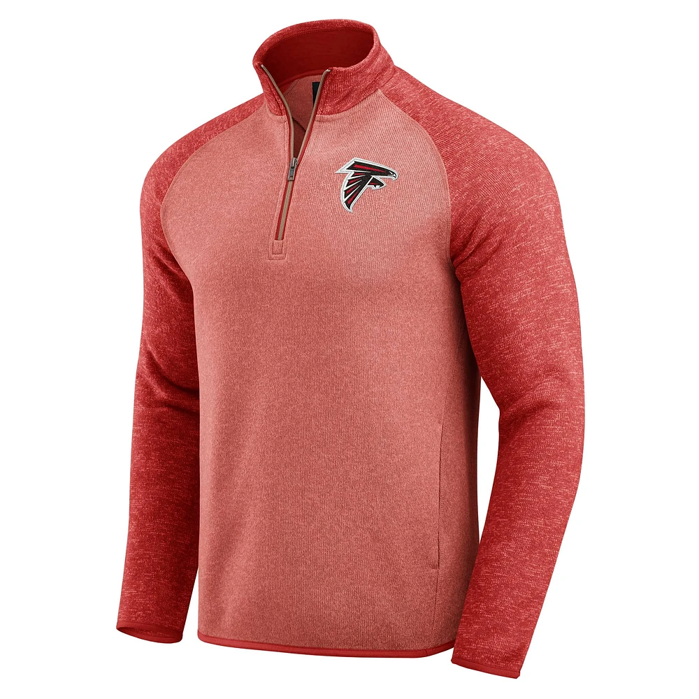 Men's Darius Rucker Collection by Fanatics Red Atlanta Falcons Tonal Quarter-Zip Jacket