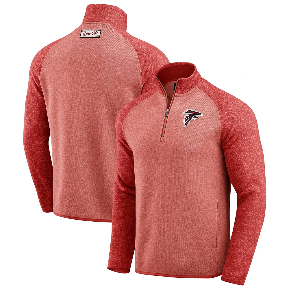 Men's Darius Rucker Collection by Fanatics Red Atlanta Falcons Tonal Quarter-Zip Jacket