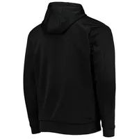 Chandail à capuchon glissière pleine longueur Dunbrooke Atlanta Falcons Apprentice pour homme, noir/gris