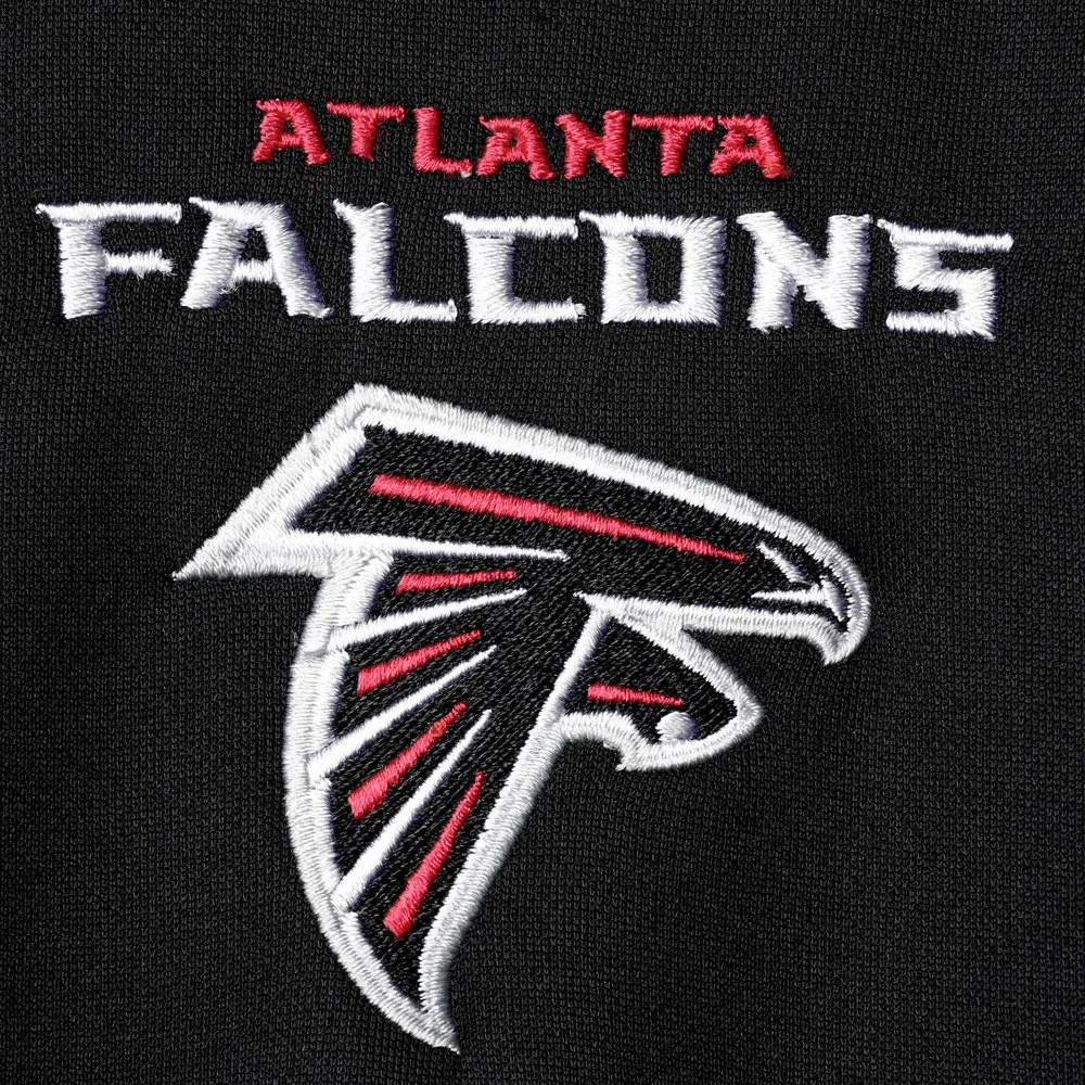 Chandail à capuchon glissière pleine longueur Dunbrooke Atlanta Falcons Apprentice pour homme, noir/gris