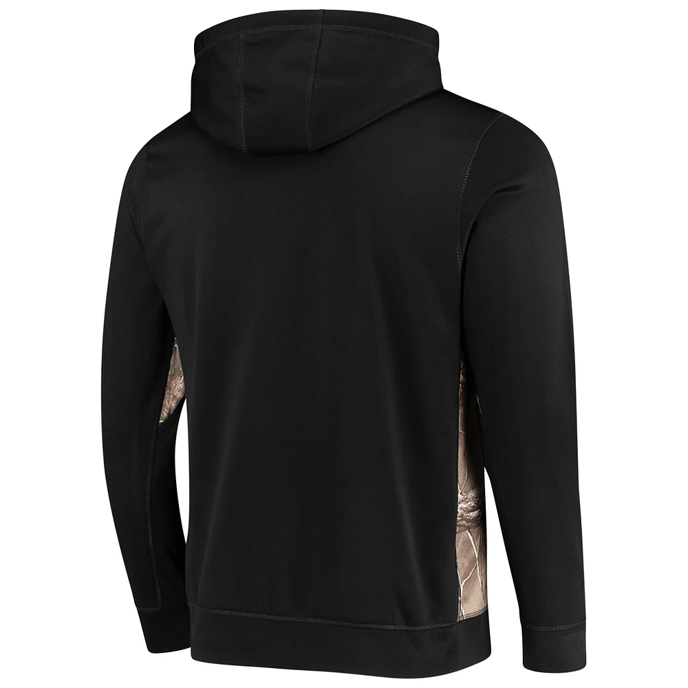 Chandail à capuchon entièrement zippé Dunbrooke pour hommes, noir/Realtree Camo Atlanta Falcons Decoy Tech Fleece