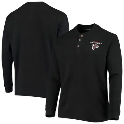 Atlanta Falcons Dunbrooke Logo Maverick Thermal Henley Long Sleeve T-Shirt - Black