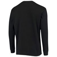 Men's Dunbrooke Black Atlanta Falcons Logo Maverick Thermal Henley Long Sleeve T-Shirt