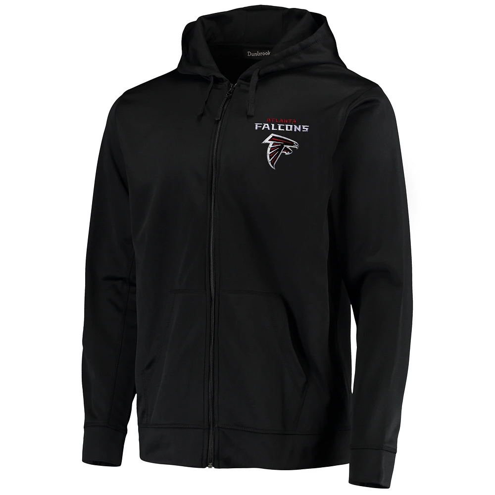 Men's Dunbrooke Black Atlanta Falcons Trophy Fleece Full-Zip Hoodie