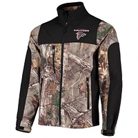 Blouson à fermeture éclair intégrale Dunbrooke Realtree camouflage/noir des Atlanta Falcons Circle Hunter pour hommes