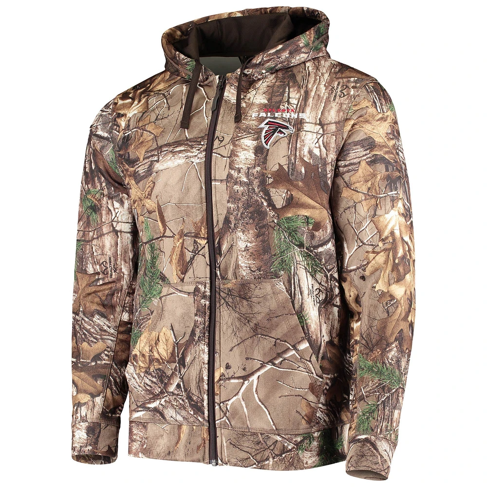 Men's Dunbrooke Realtree Camo Atlanta Falcons Trophy Tech Fleece Full-Zip Hoodie